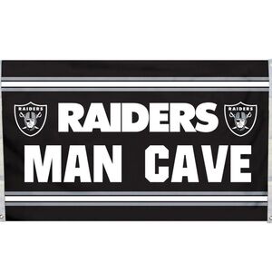 Las Vegas Raiders man Cave premium 3 x 5” flag